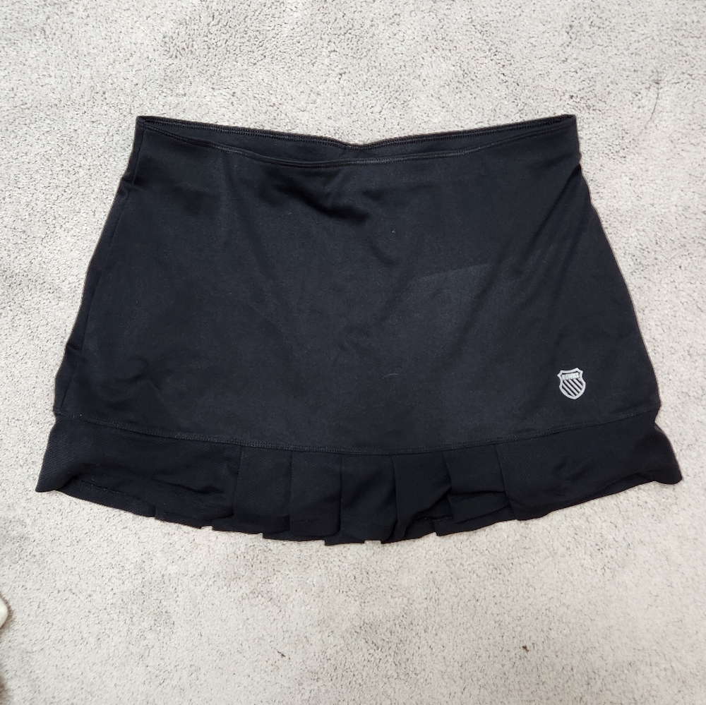 K-Swiss | Pleated Athletic Skirt in Black, Women's Size Small